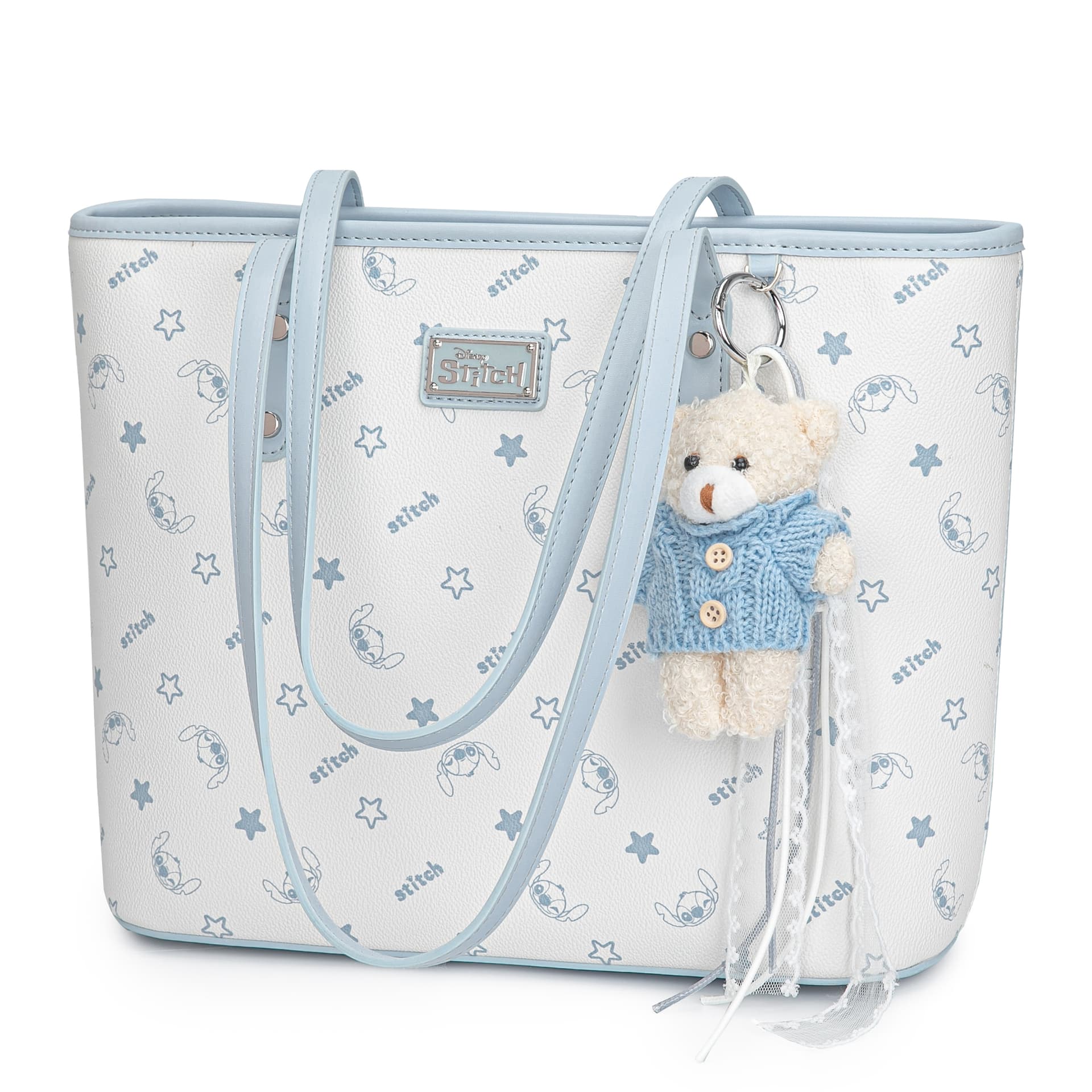 Мини-сумка Disney Stitch Collection ПУ (полиуретан) и ПВХ Сумка через плечо Сумка на плечо Большая Женская Светло-Синий - изображение 1