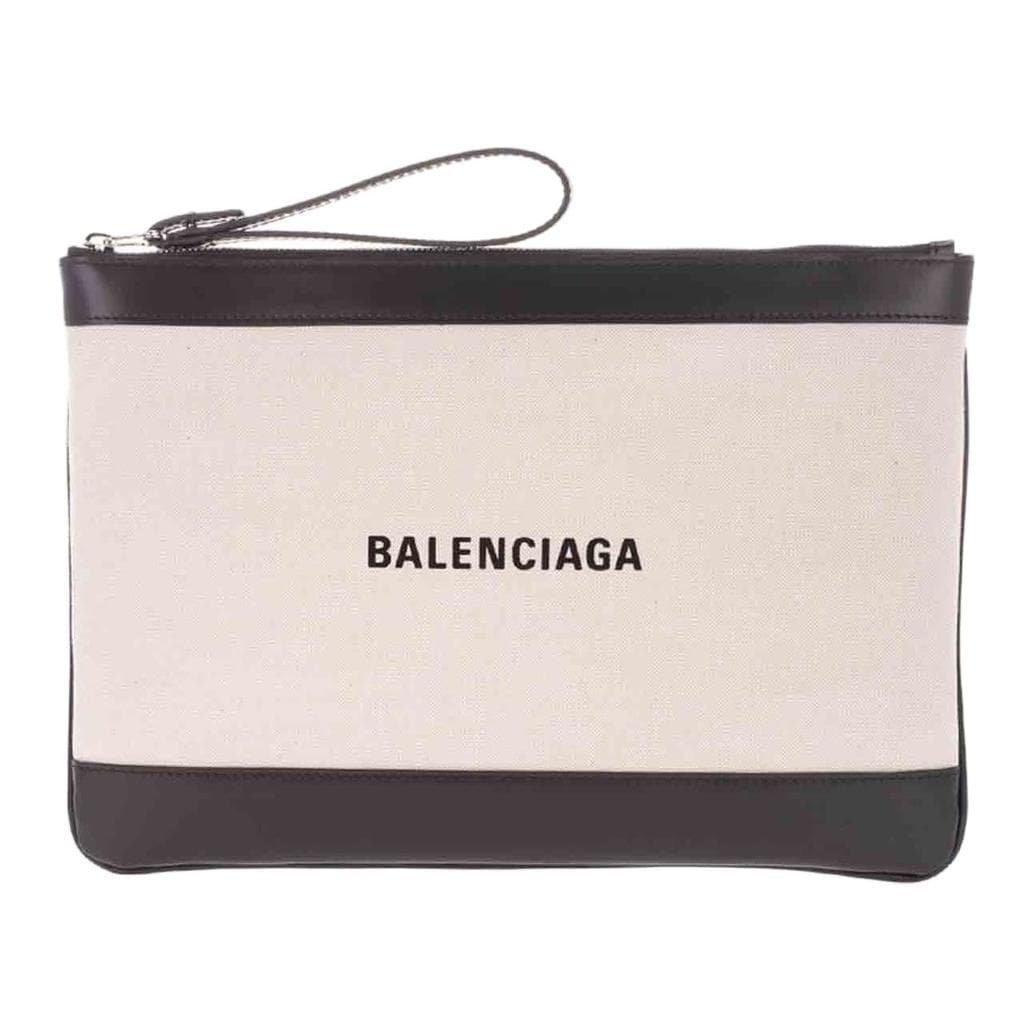 Сумка Balenciaga Canvas Leather Clutch Beige Black - изображение 1