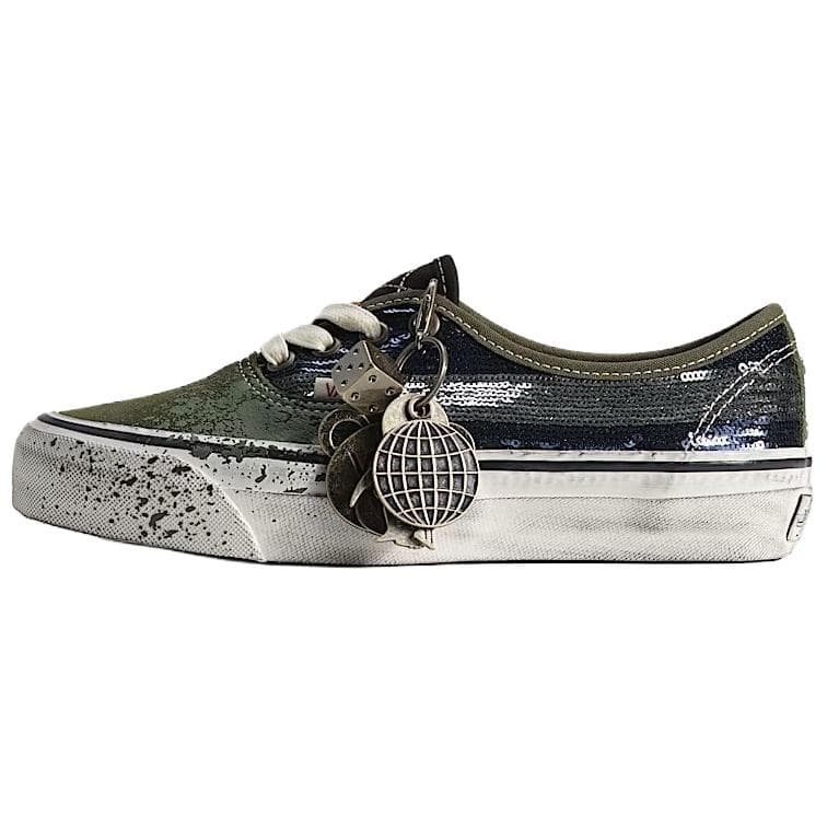 Кроссовки Vans Premium Authentic Low Топ Скейтборд Кроссовки Унисекс Зеленый Синий - изображение 1