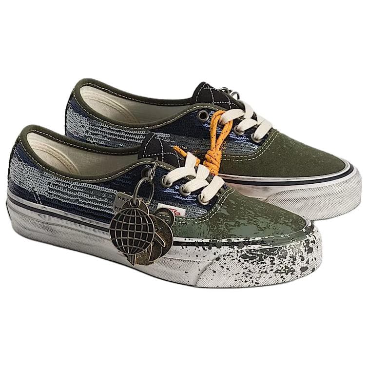 Кроссовки Vans Premium Authentic Low Топ Скейтборд Кроссовки Унисекс Зеленый Синий - изображение 3