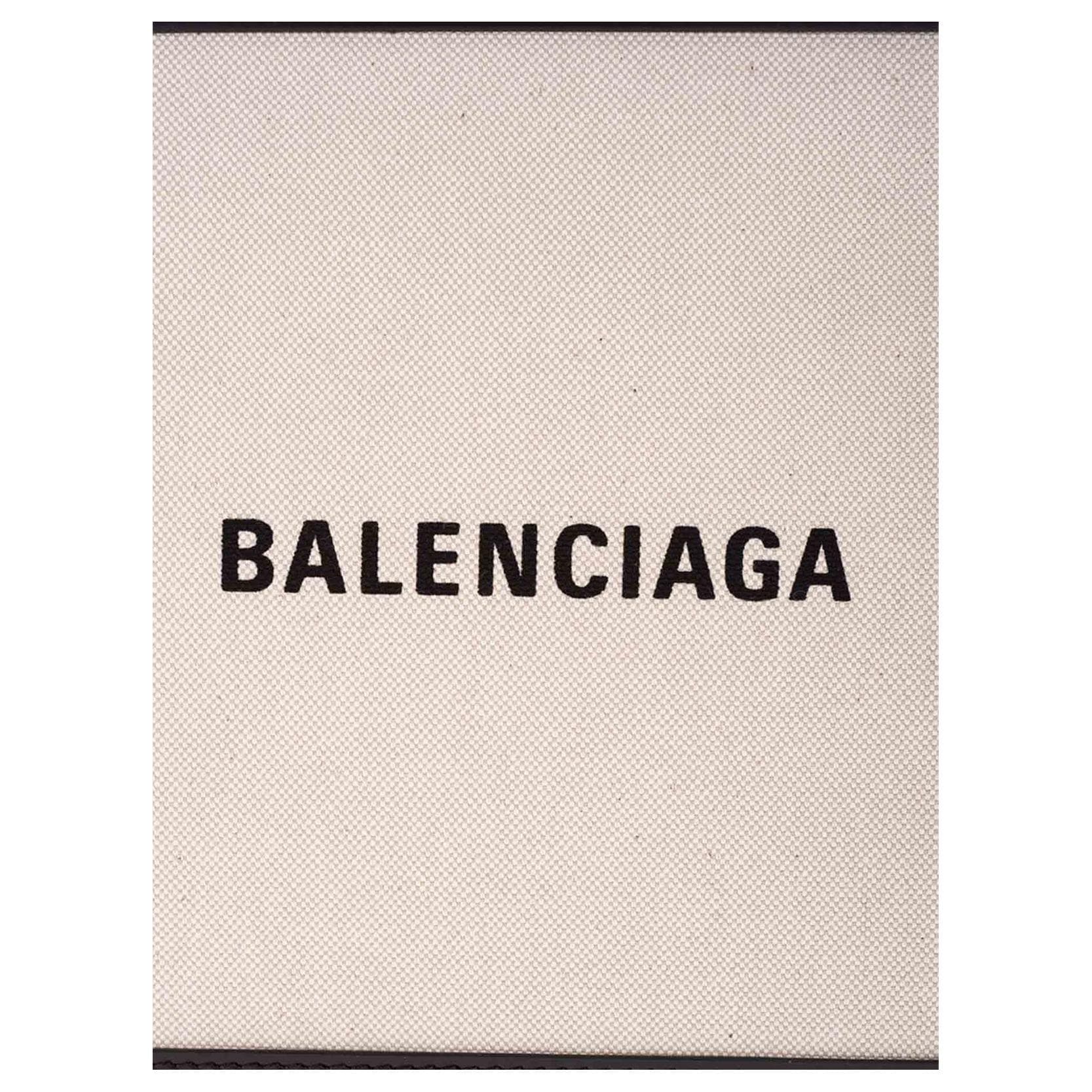 Сумка Balenciaga Canvas Leather Clutch Beige Black - изображение 4