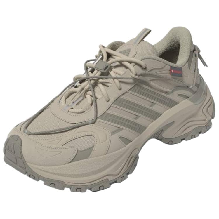 Кроссовки Adidas SHADOW FEVER противоскользящие низкие кроссовки с толстой подошвой унисекс светлого кунжутно-серого цвета - изображение 2