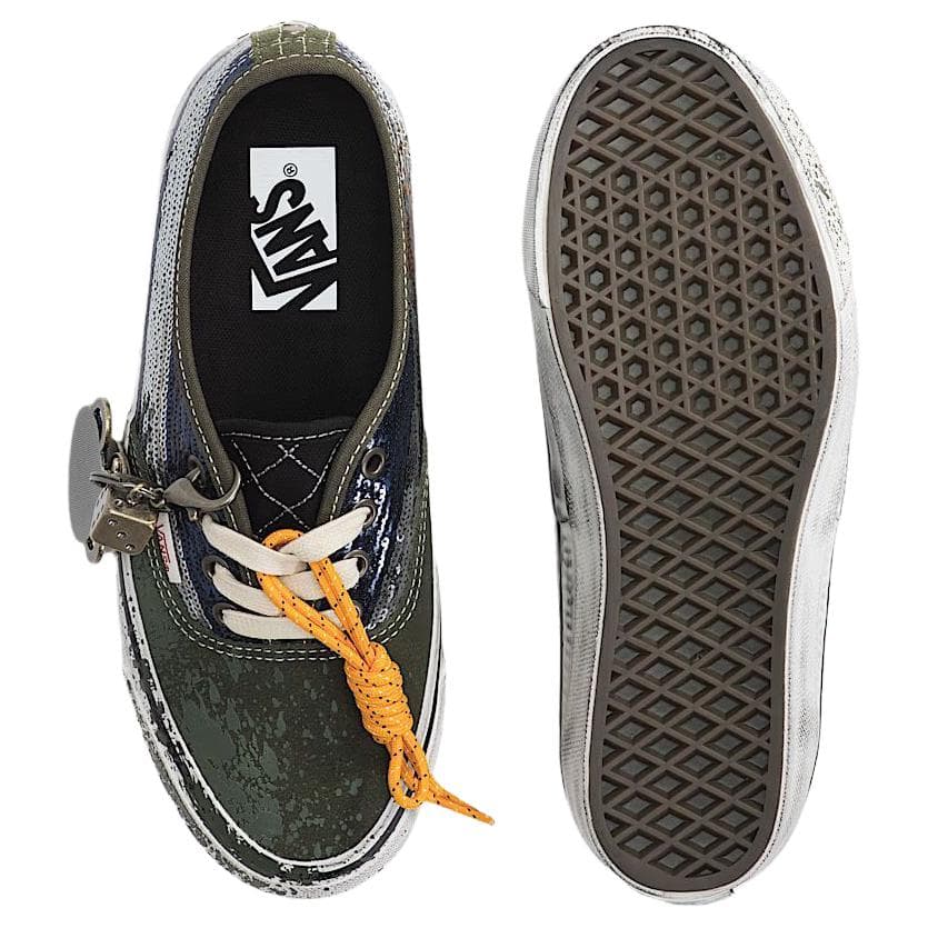 Кроссовки Vans Premium Authentic Low Топ Скейтборд Кроссовки Унисекс Зеленый Синий - изображение 4