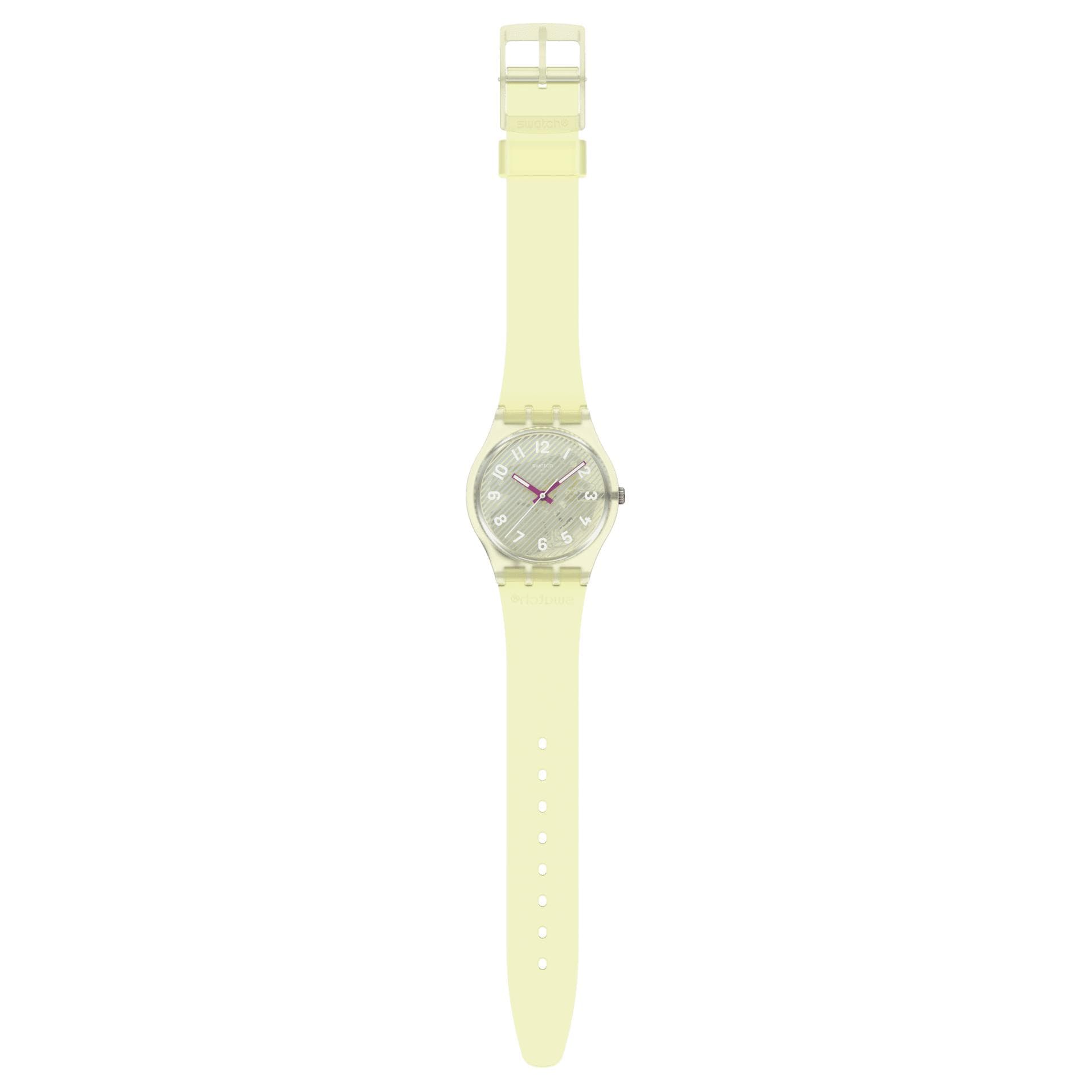 Часы SWATCH ESSENTIALS Кварцевый механизм водонепроницаемость 30 м унисекс часы 34 мм желтый циферблат - изображение 2