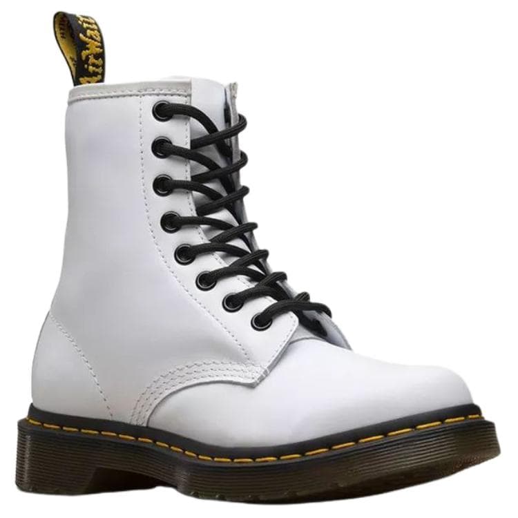Ботинки Dr.Martens 1460 Женские белые кожаные армейские ботинки - изображение 2