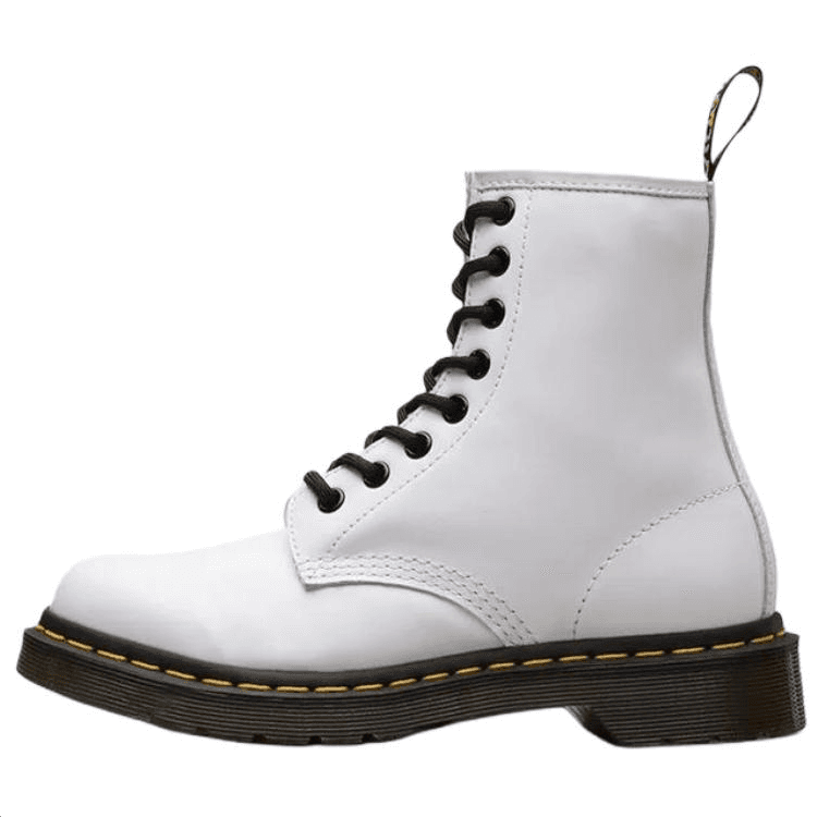 Ботинки Dr.Martens 1460 Женские белые кожаные армейские ботинки - изображение 1
