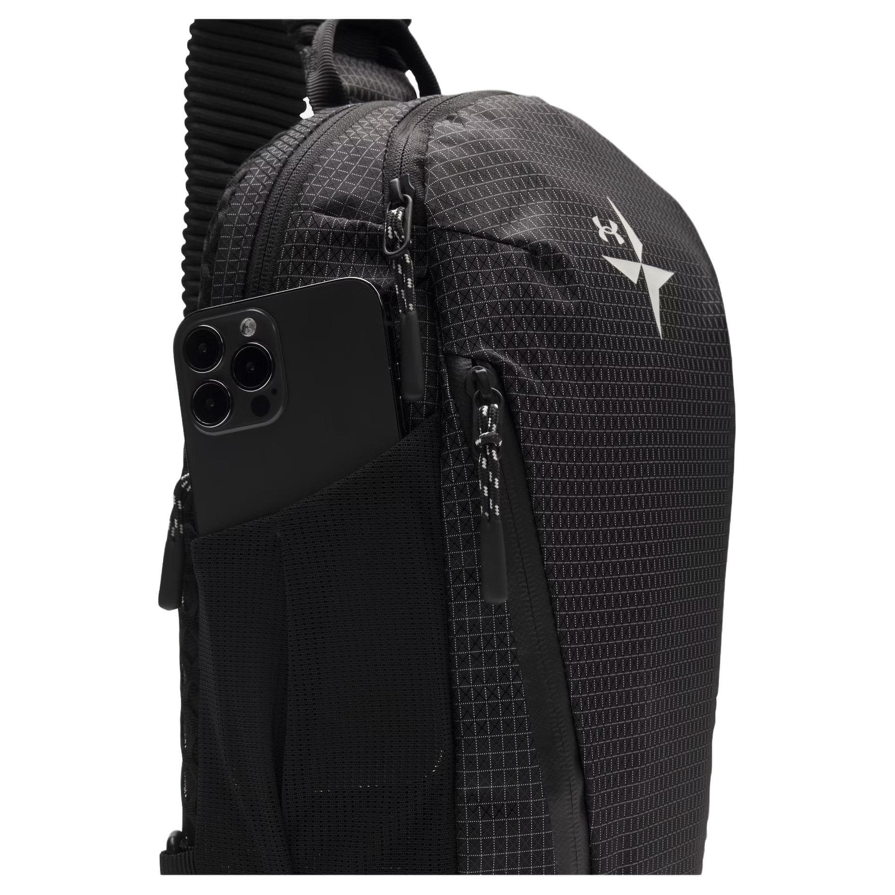 Нагрудная сумка Under Armour Нейлоновая Сумка через плечо (Слинг) Унисекс Черная - изображение 4