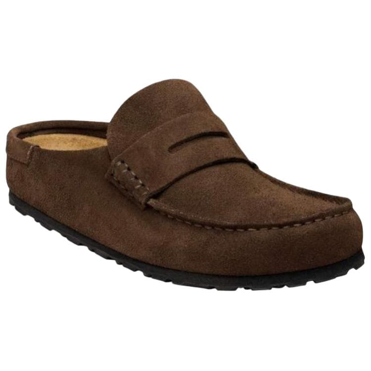 Сандалии Birkenstock Naples Универсальный мюли Тапочки с закрытым носом Унисекс Кофейный Регулярный (широкая версия) - изображение 3