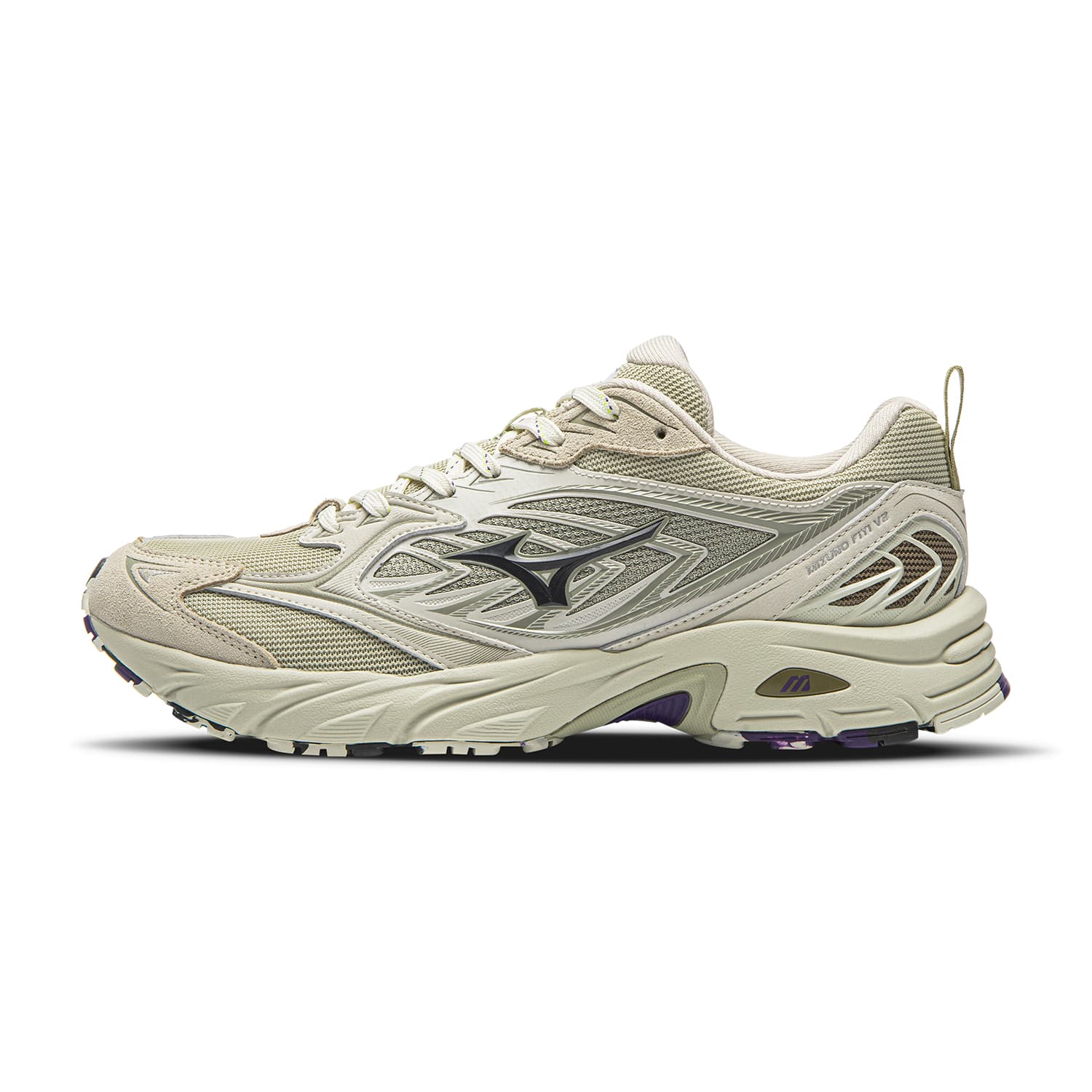 Кроссовки для бега Mizuno FIYI V2 Текстиль Синтетическая кожа Низкий топ Беговые кроссовки Унисекс Цвет дубовый серый - изображение 1
