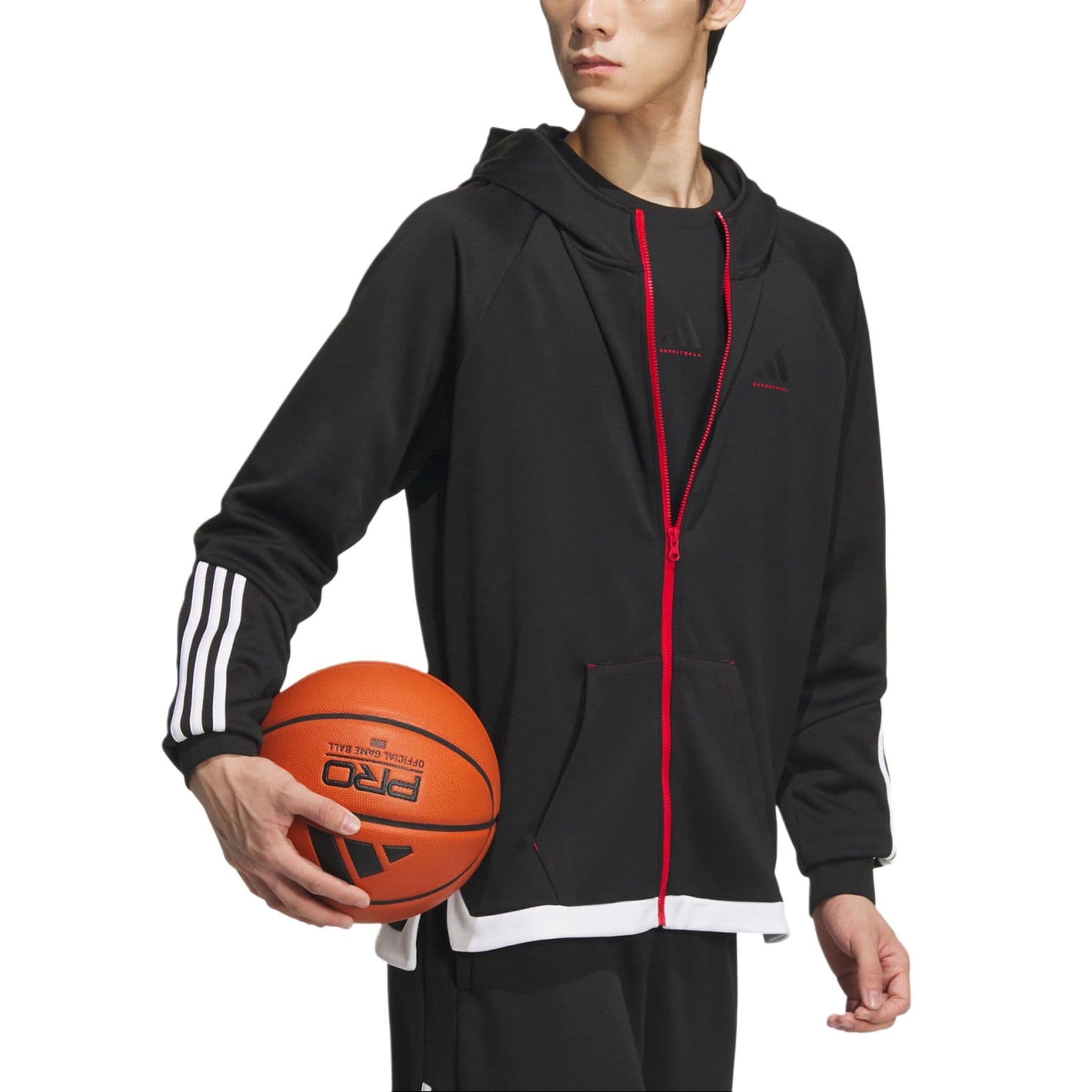 Куртка Adidas С капюшоном Куртки и Пальто Мужской Черный - изображение 4