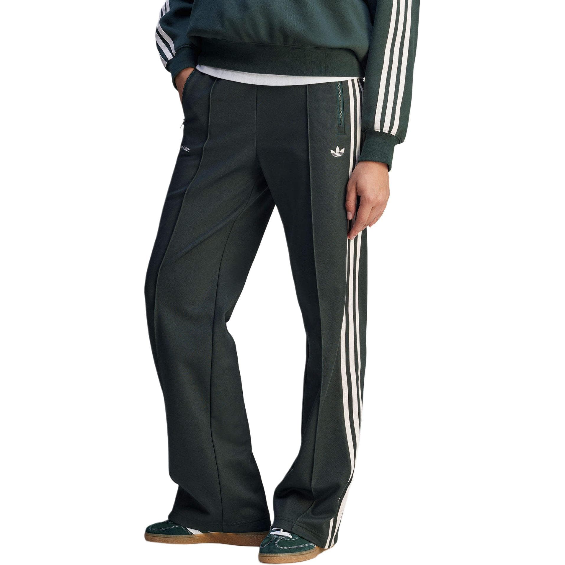 Штаны Adidas Originals x Sporty Rich SPORTY RICH Спортивные брюки женские темно-зеленые - изображение 3