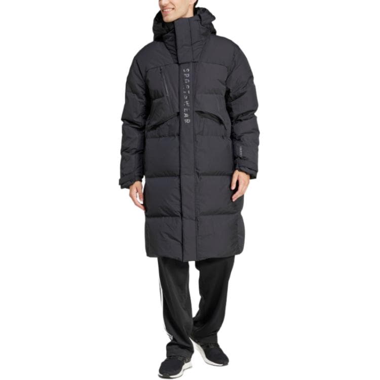 Куртка Adidas Sportswear Cold.Rdy Гусиный пух Длинное пальто пуховые куртки и пальто Мужской Черный - изображение 2