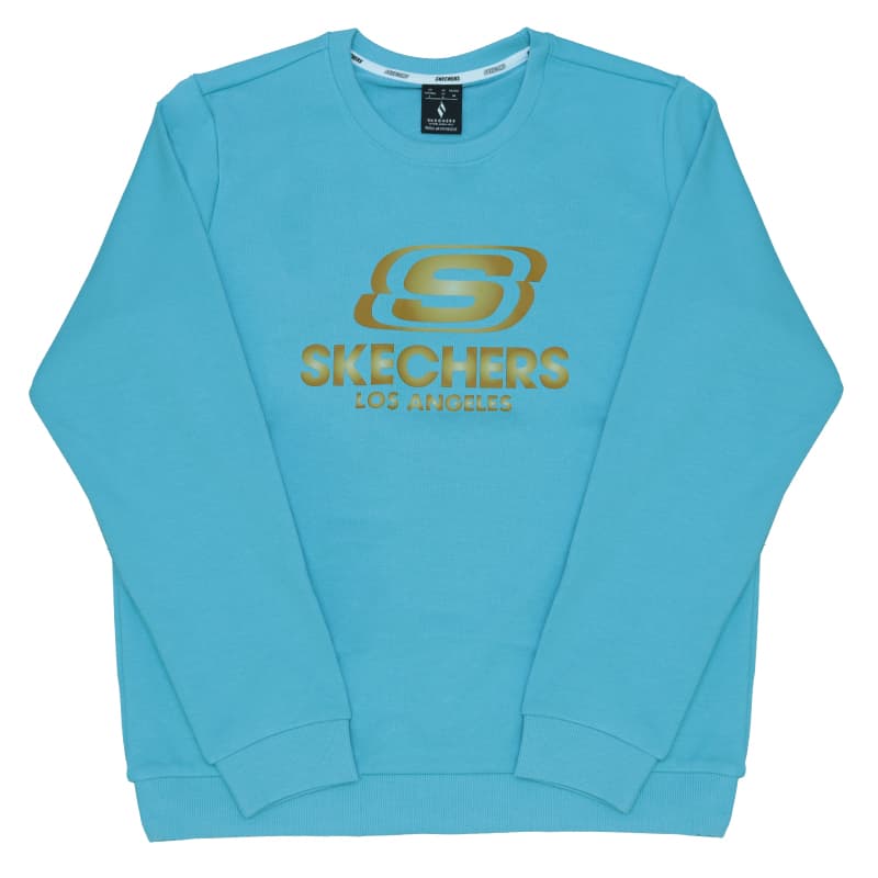 Худи Skechers Толстовка для женщин кремово-голубой - изображение 1