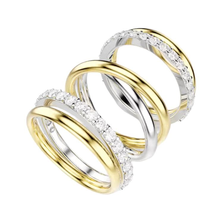 Кольцо Swarovski Hyperbola Циркон Кольца Унисекс Белый - изображение 4