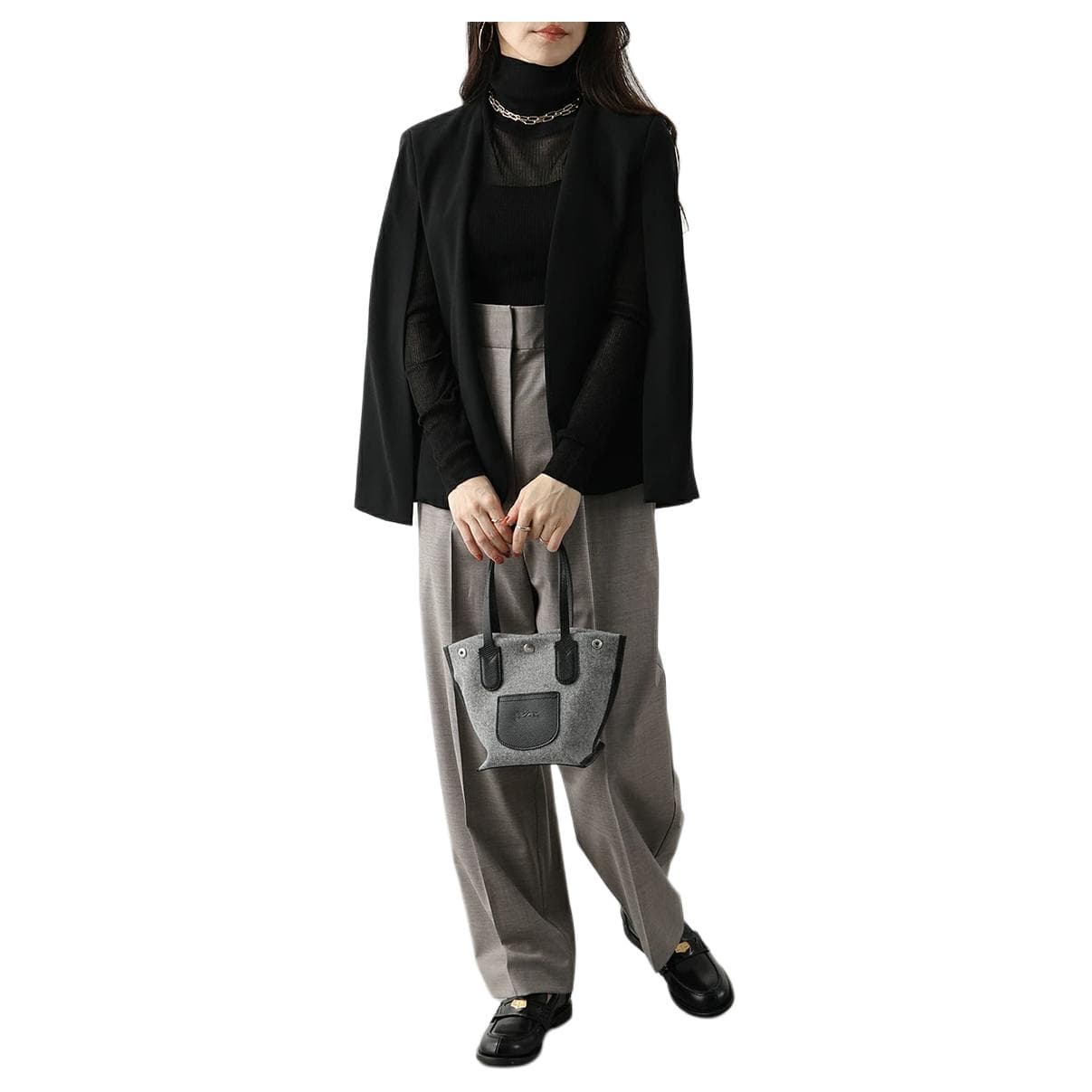 Мини-сумка Longchamp Roseau Tote Small Gray - изображение 5
