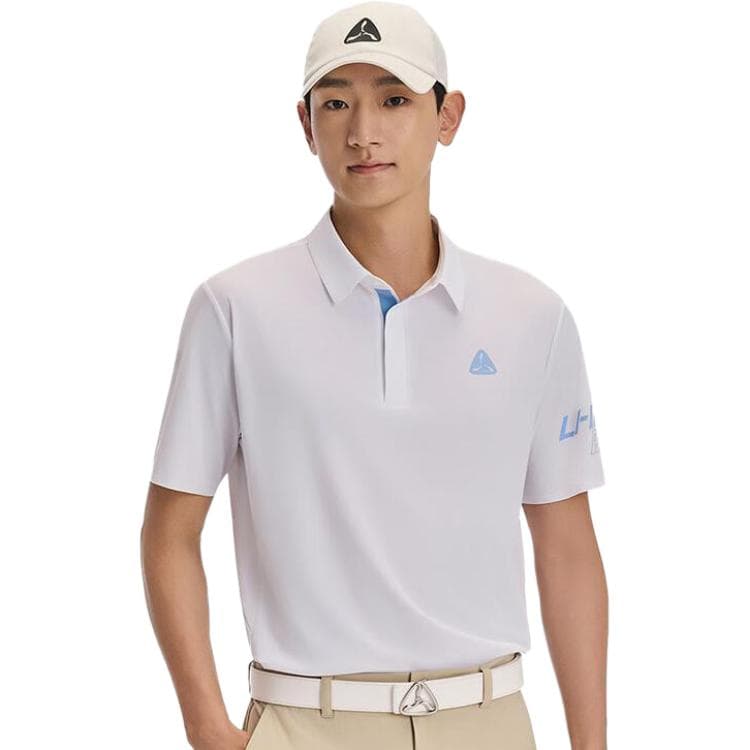Поло LI NING 1990 Golf Collection Поло Мужской Стандартный белый - изображение 5
