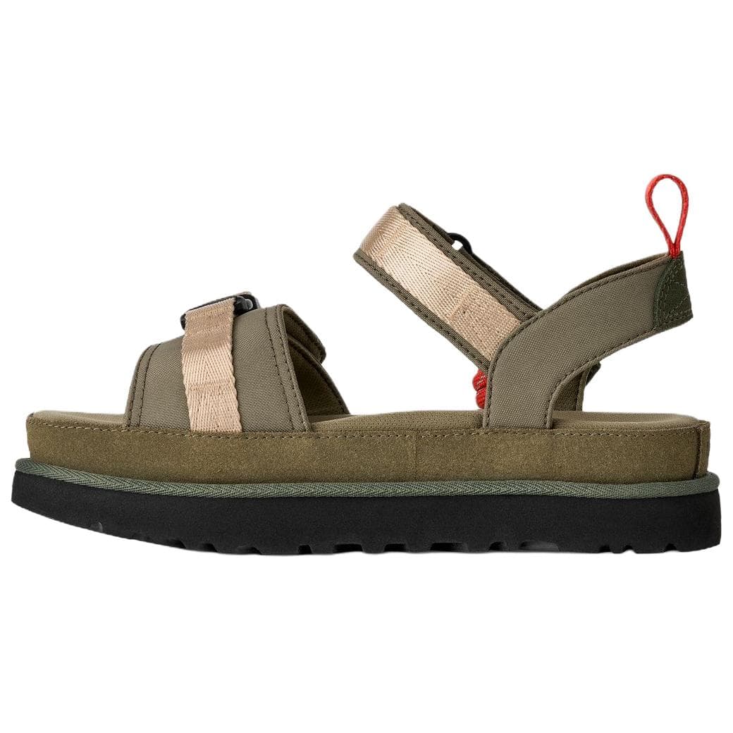 Сандалии с ремешком UGG Золотистая Семейная Корова Спилок Пляжные Сандалии Женские Оливково-Зеленый - изображение 2