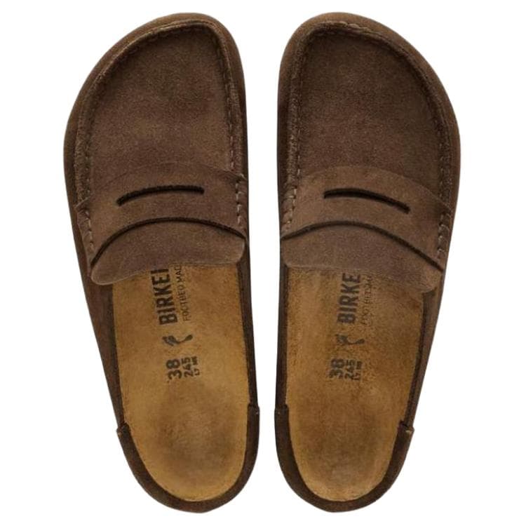 Сандалии Birkenstock Naples Универсальный мюли Тапочки с закрытым носом Унисекс Кофейный Регулярный (широкая версия) - изображение 5