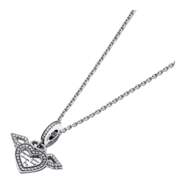 Ожерелье Pandora Angel Wing Heart Necklace Set Silver - изображение 2
