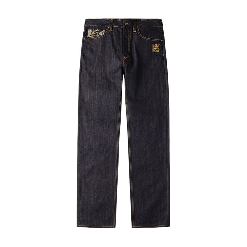 Штаны EVISU Джинсовый Синий Мужские Джинсы - изображение 2