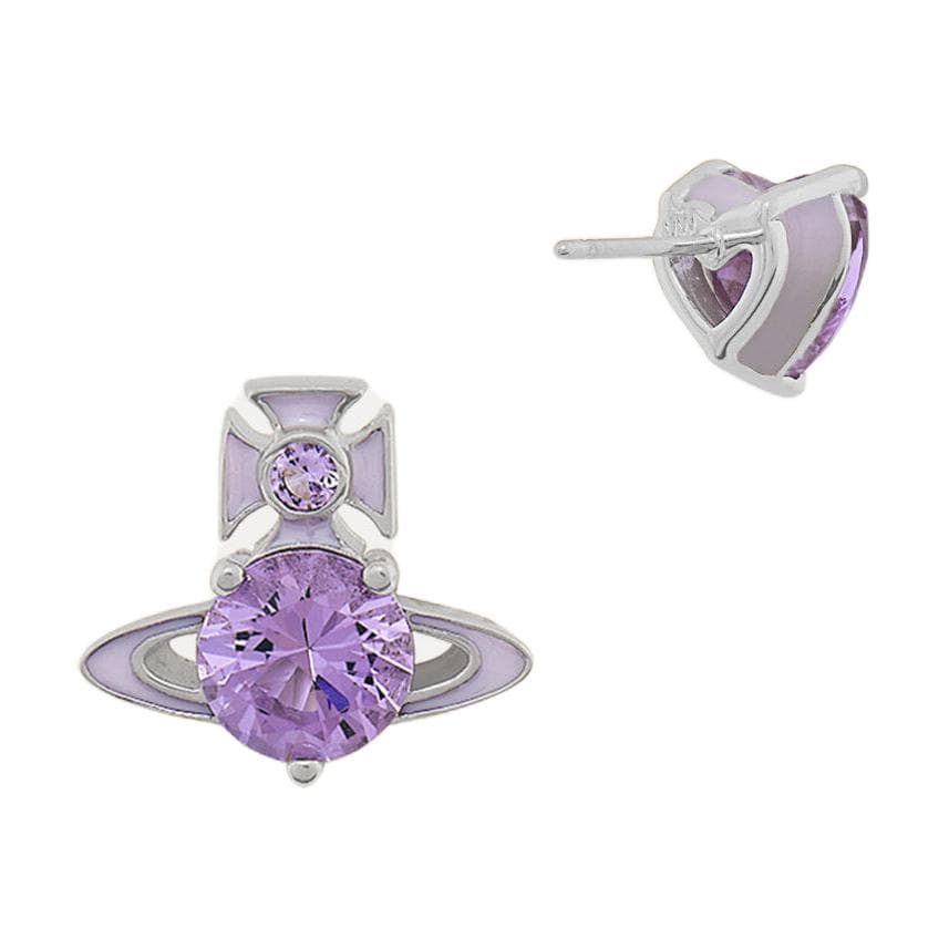 Серьги Серьги Vivienne Westwood Женские Серебряные Лавандовые - изображение 2