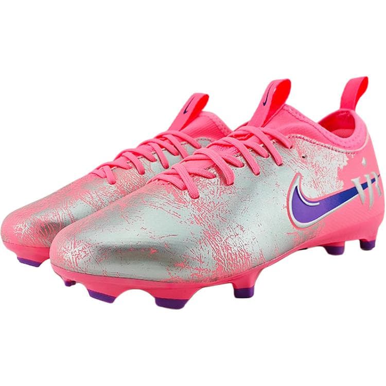 Бутсы NIKE Mercurial Vapor 16 Синтетическая кожа Low Топ Детские футбольные бутсы Розово-серебристый Детский - изображение 3