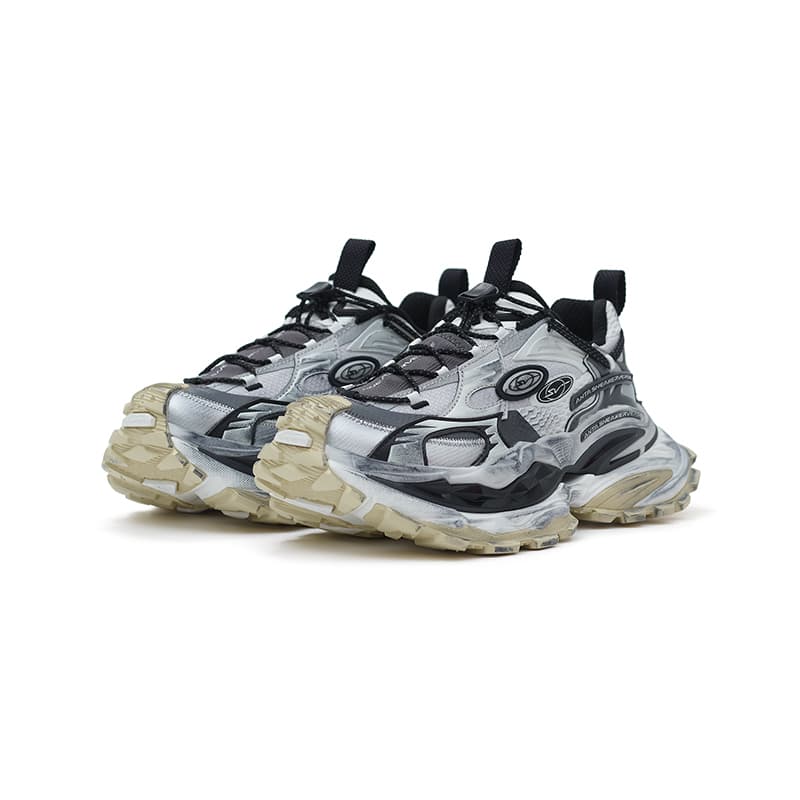 Кроссовки ANTA SNEAKERVERSE Низкий топ массивные кроссовки женские серый белый черный серебряный - изображение 2