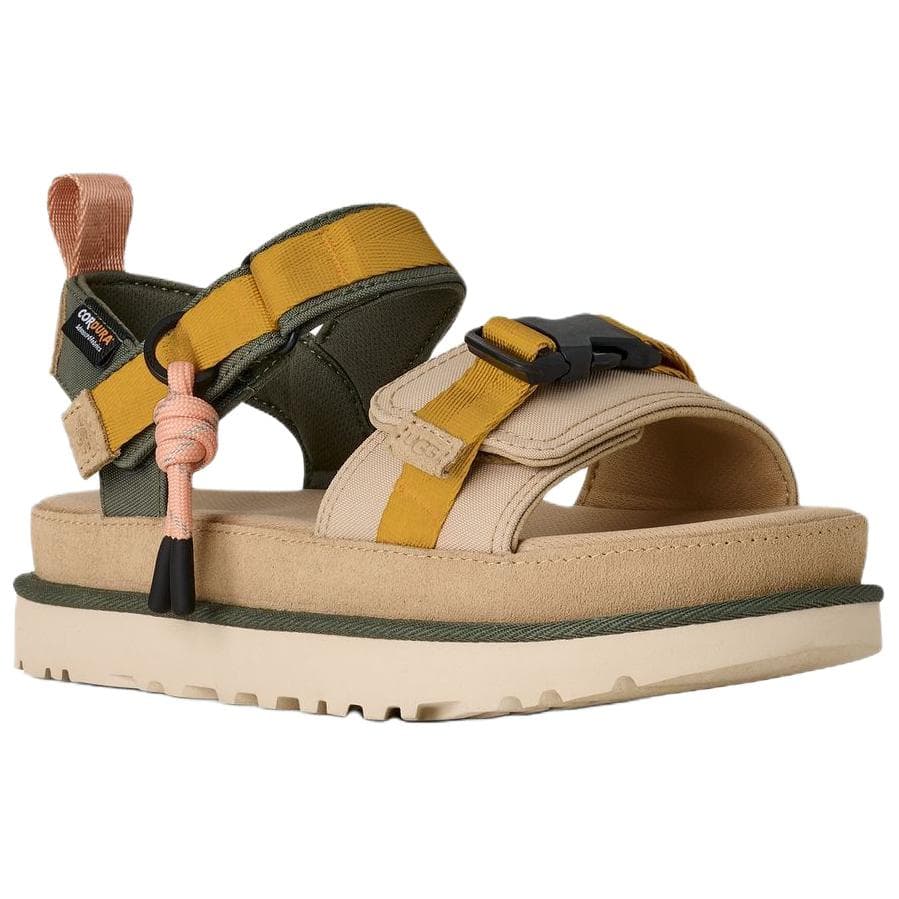 Сандалии с ремешком UGG Золотистая Семейная Корова Спилок Пляжные Сандалии Женские Песочно-Коричневый - изображение 3