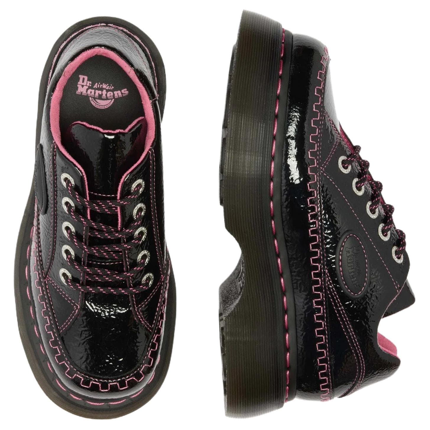 Dr.Martens Buzz Лакированная кожа Повседневные кожаные туфли Женские Черный - изображение 5