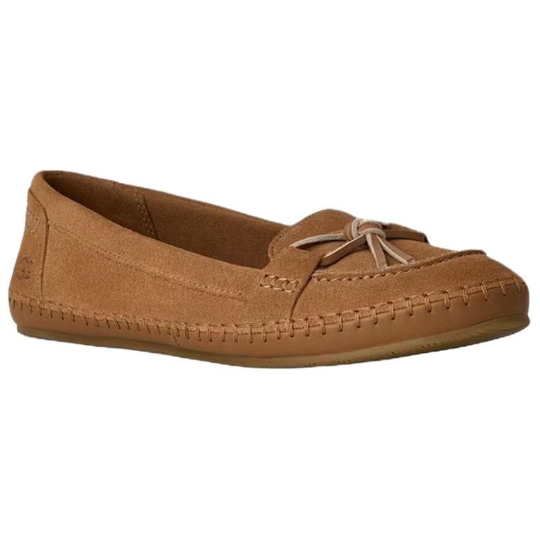 Тапочки UGG Модный Спилок Коровья Кожа Повседневная Обувь Женская Каштановый - изображение 4