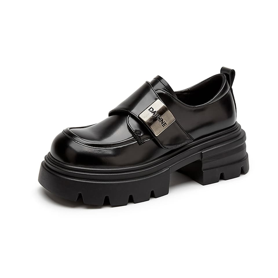 Лоферы Daphne Винтажный стиль преппи Платформа Slip-On Японский стиль JK Круглый носок Универсальные Маленькие кожаные туфли - изображение 1