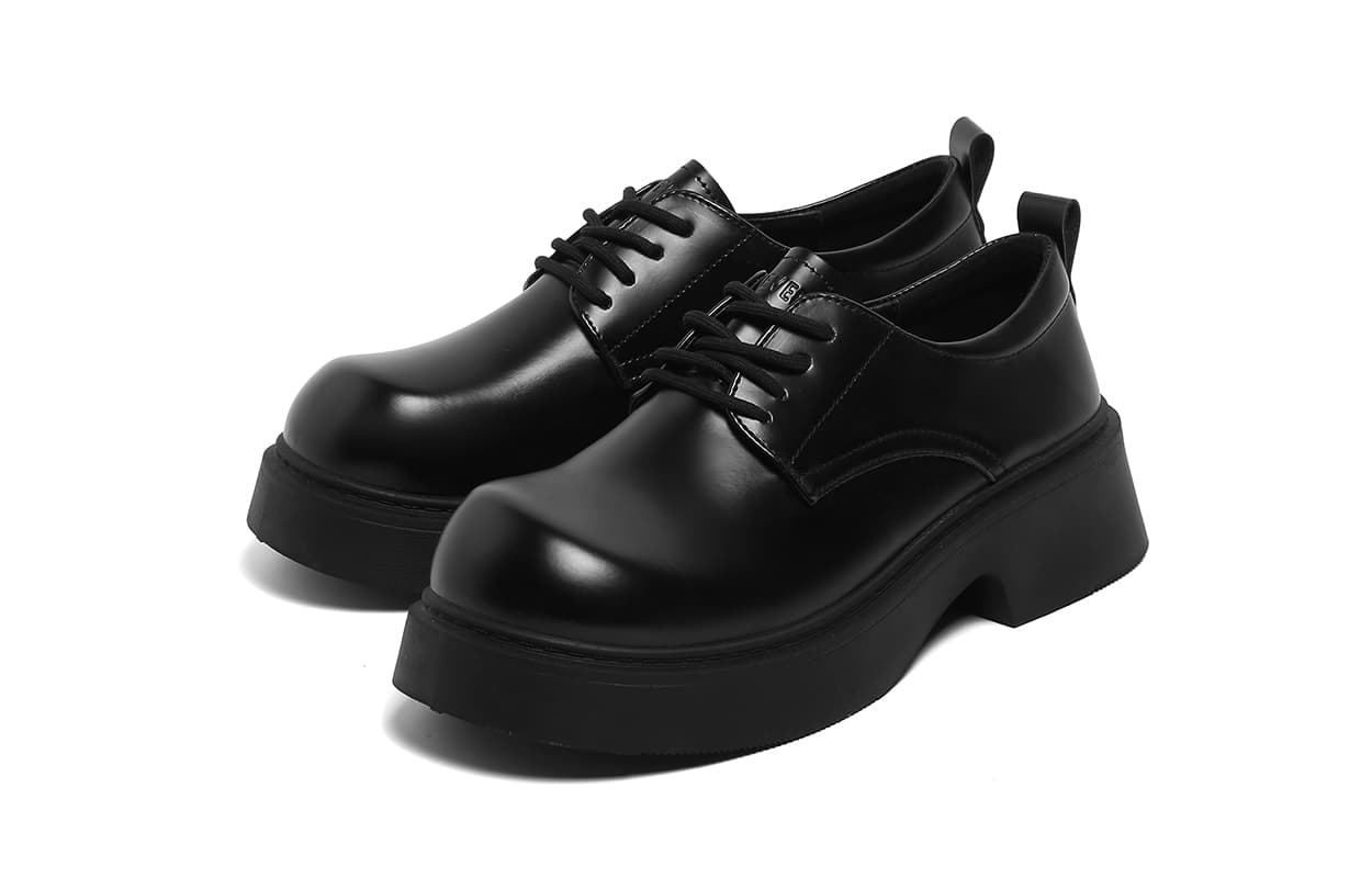 FOREVER 21 Derby Обувь Повседневная Кожаная Мужская Матовая Черная - изображение 3