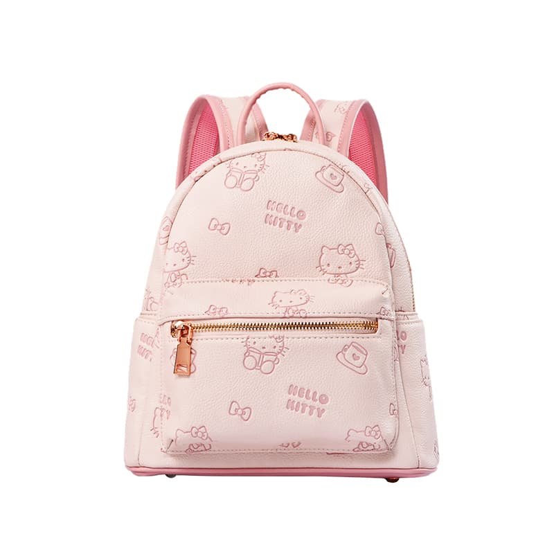 Рюкзак Sanrio Hello Kitty Синтетическая кожа Рюкзак Женский Розовый Бежевый - изображение 14