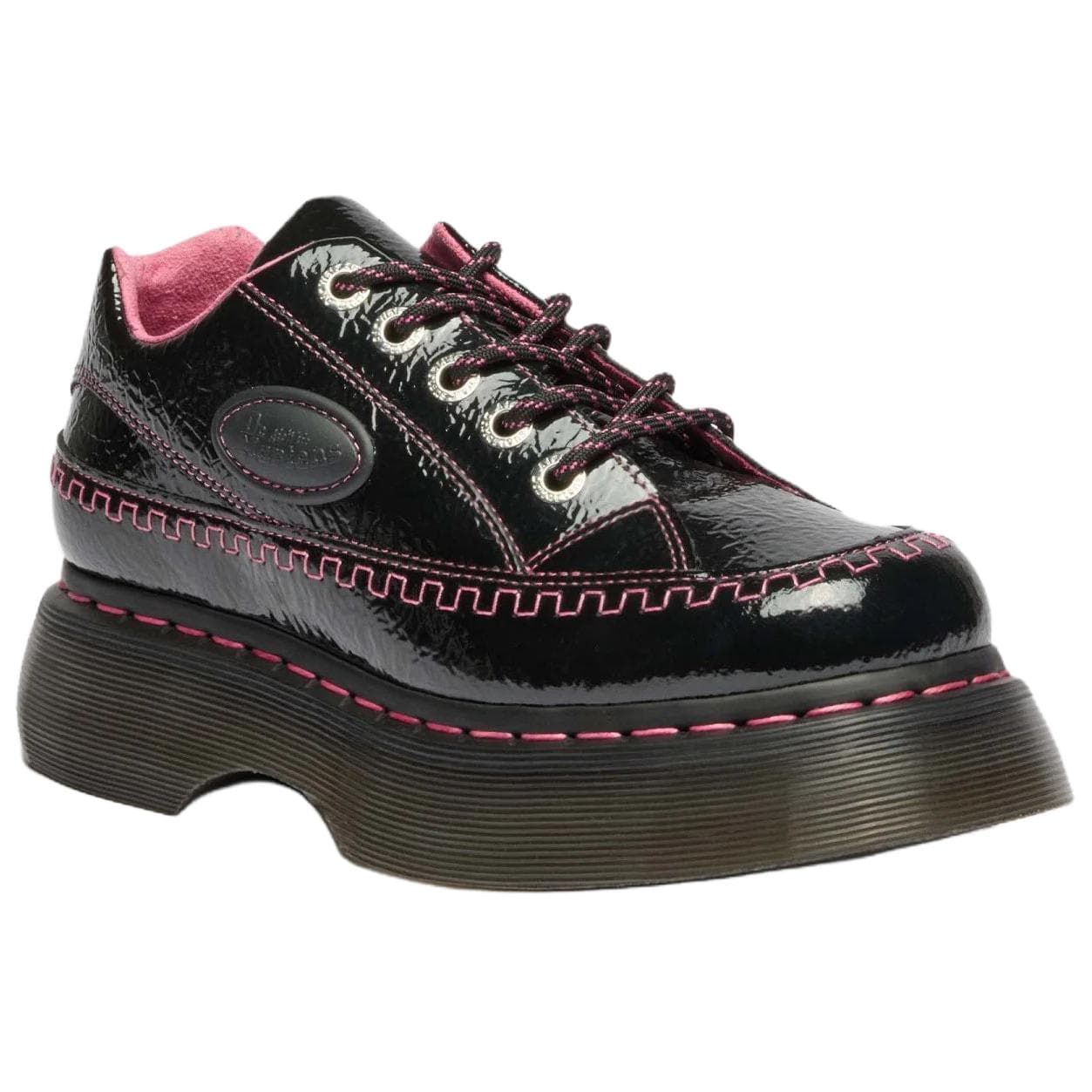Dr.Martens Buzz Лакированная кожа Повседневные кожаные туфли Женские Черный - изображение 2