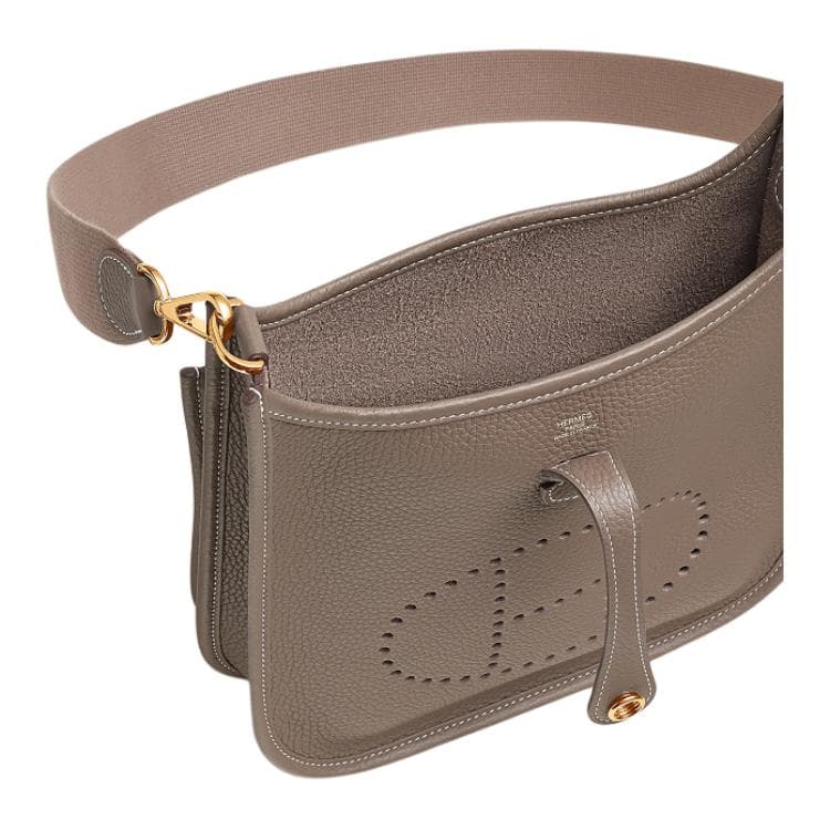 Сумка через плечо HERMES Evelyne Poche III 23 Taurillon Clemence 23 18 Etoupe - изображение 4
