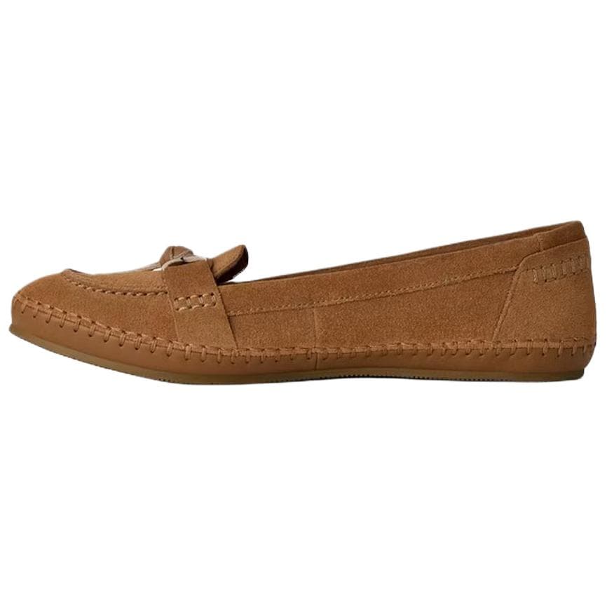 Тапочки UGG Модный Спилок Коровья Кожа Повседневная Обувь Женская Каштановый - изображение 2
