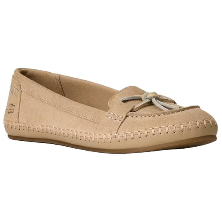 Тапочки UGG Модный Спилок Коровья Кожа Повседневная Обувь Женская Горчичный - изображение 4