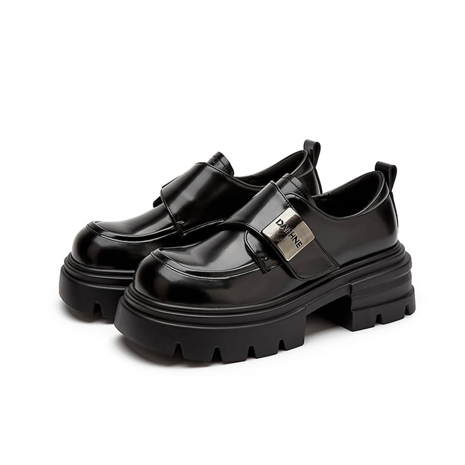 Лоферы Daphne Винтажный стиль преппи Платформа Slip-On Японский стиль JK Круглый носок Универсальные Маленькие кожаные туфли - изображение 2