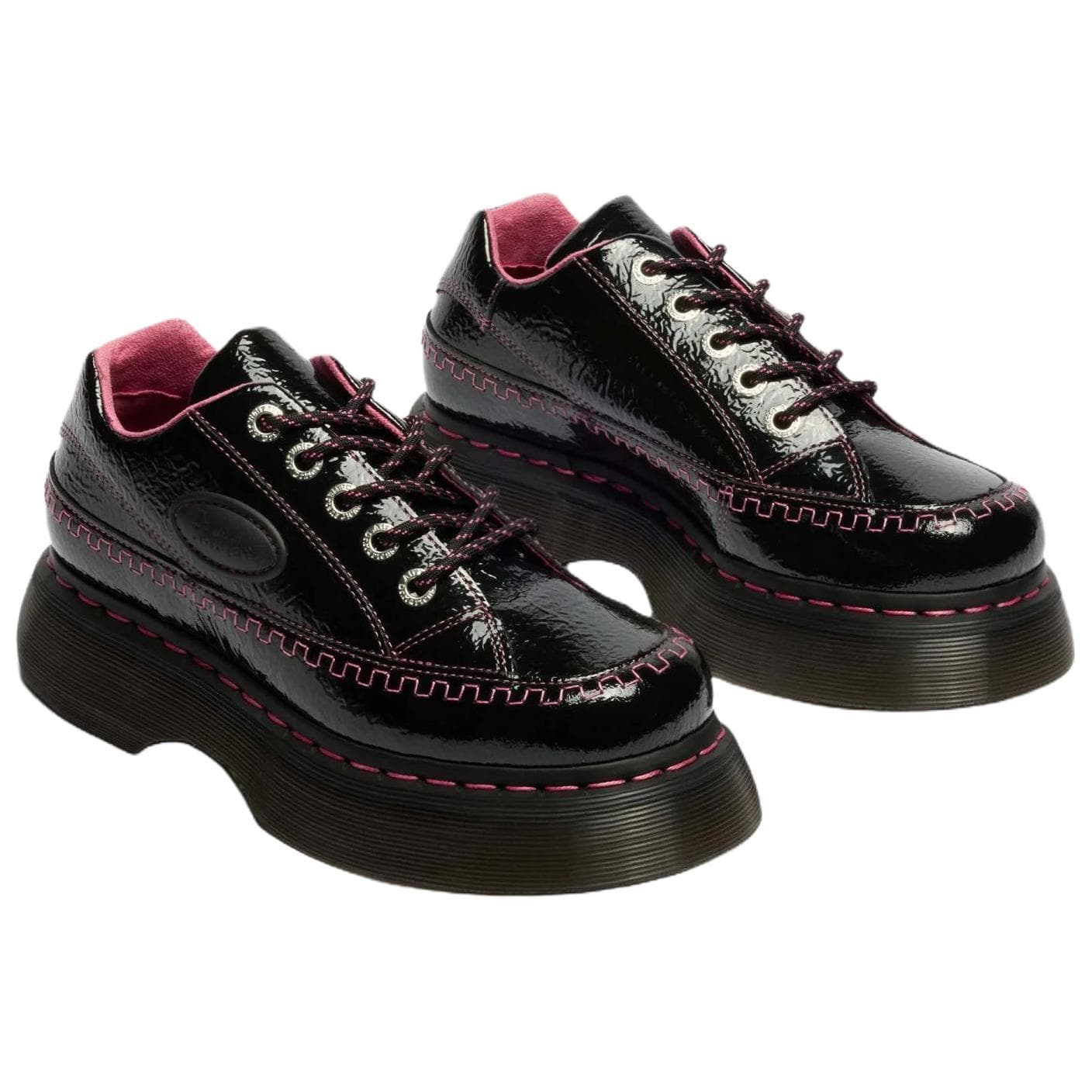 Dr.Martens Buzz Лакированная кожа Повседневные кожаные туфли Женские Черный - изображение 3