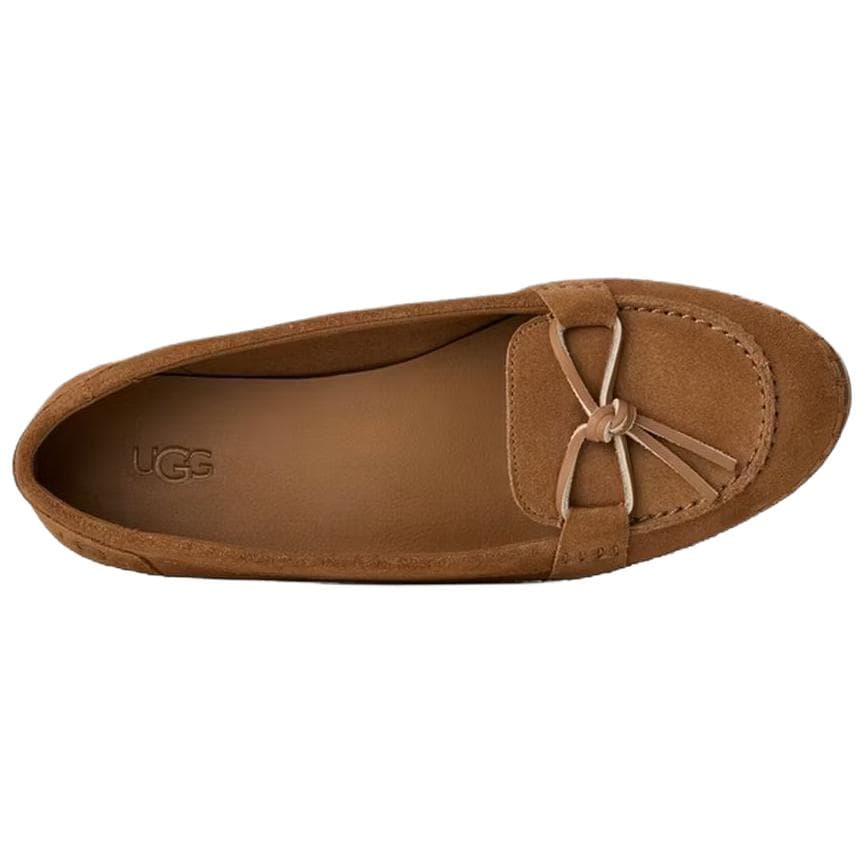 Тапочки UGG Модный Спилок Коровья Кожа Повседневная Обувь Женская Каштановый - изображение 6
