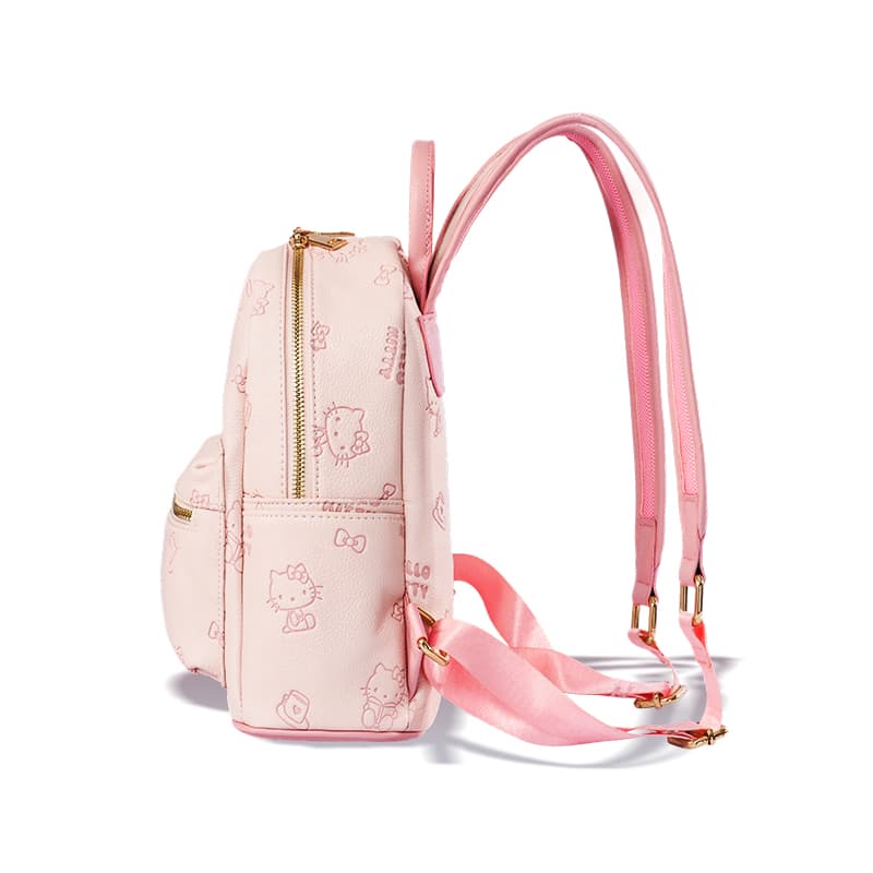 Рюкзак Sanrio Hello Kitty Синтетическая кожа Рюкзак Женский Розовый Бежевый - изображение 17
