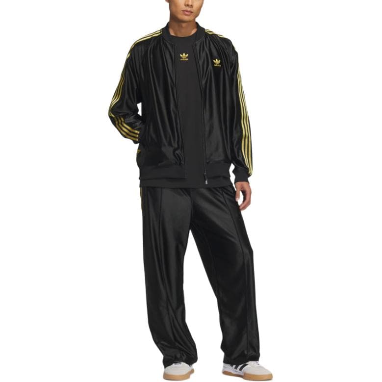 Куртка Adidas Originals SST Куртка Мужская Черная Золотая - изображение 3