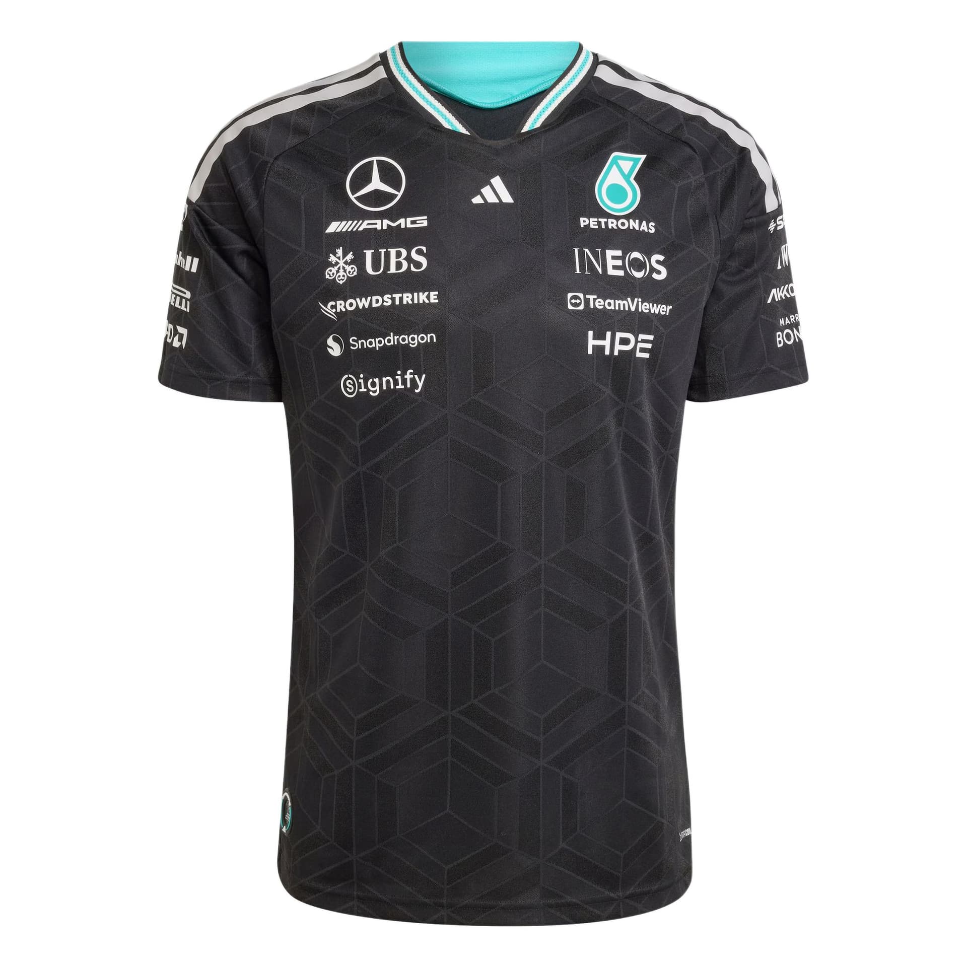 Adidas Mercedes AMG Petronas Formula 1 Команда Джерси Аутентичная Быстросохнущая T-Рубашка Мужская - изображение 1