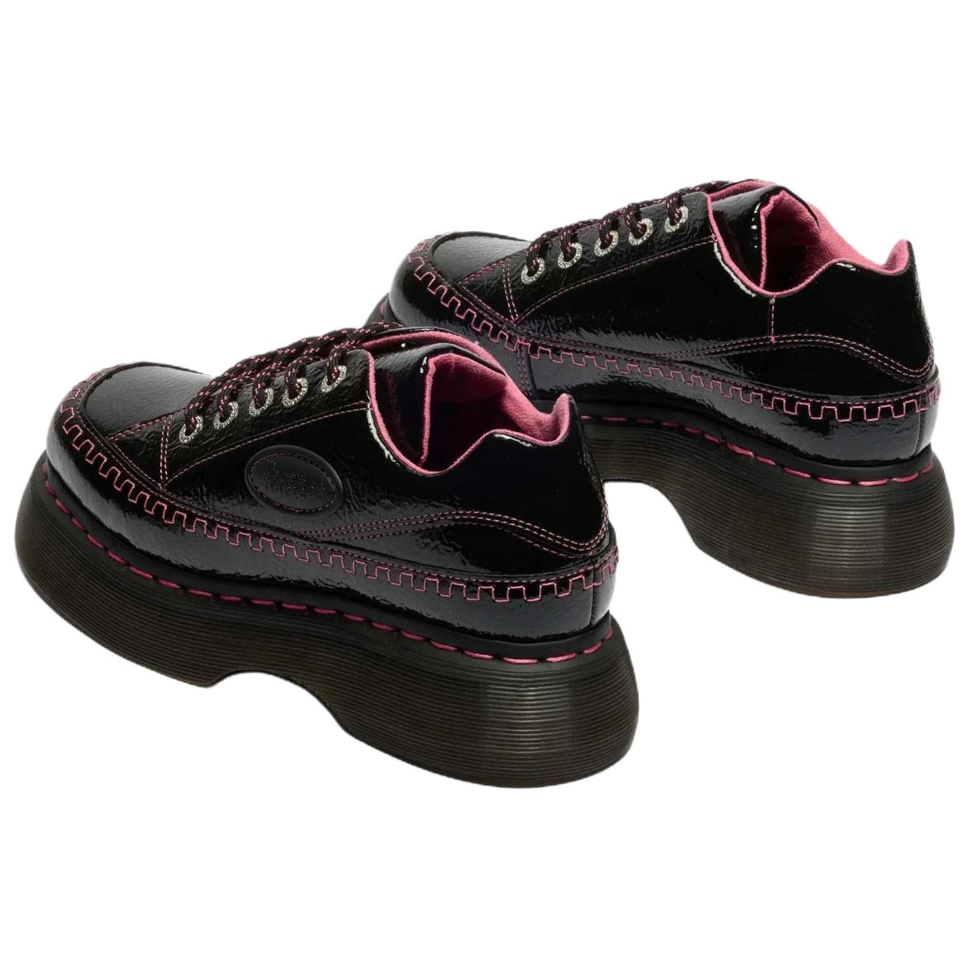 Dr.Martens Buzz Лакированная кожа Повседневные кожаные туфли Женские Черный - изображение 4