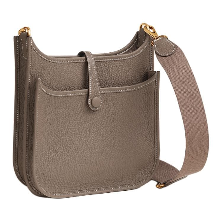 Сумка через плечо HERMES Evelyne Poche III 23 Taurillon Clemence 23 18 Etoupe - изображение 3