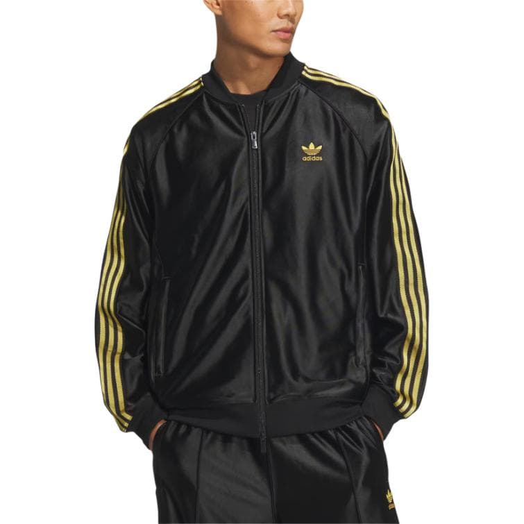 Куртка Adidas Originals SST Куртка Мужская Черная Золотая - изображение 2