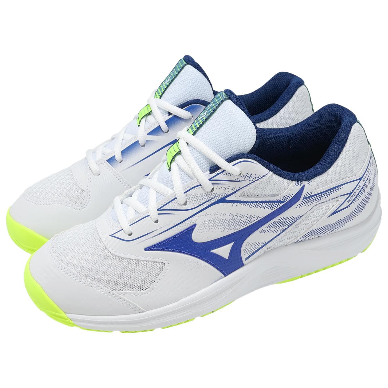Кроссовки для тенниса Mizuno BREAK SHOT 5 AC Дышащие Низкие Теннисные Кроссовки Унисекс Белые Синие - изображение 3