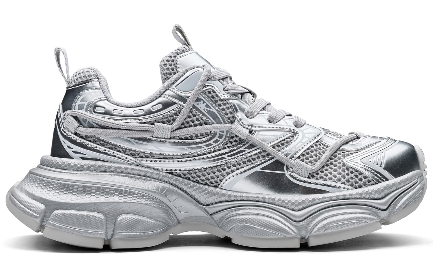 Кроссовки KAPPA STAR RIVER Спина To Спина Low Топ Массивные кроссовки Women's Silver - изображение 2
