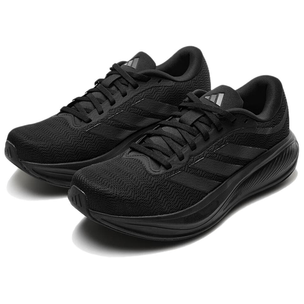 Кроссовки для бега Adidas RESPONSE RUNNER 2 Ткань Устойчивая к истиранию Дышащая Поддерживающие Беговые кроссовки Унисекс Черные - изображение 3