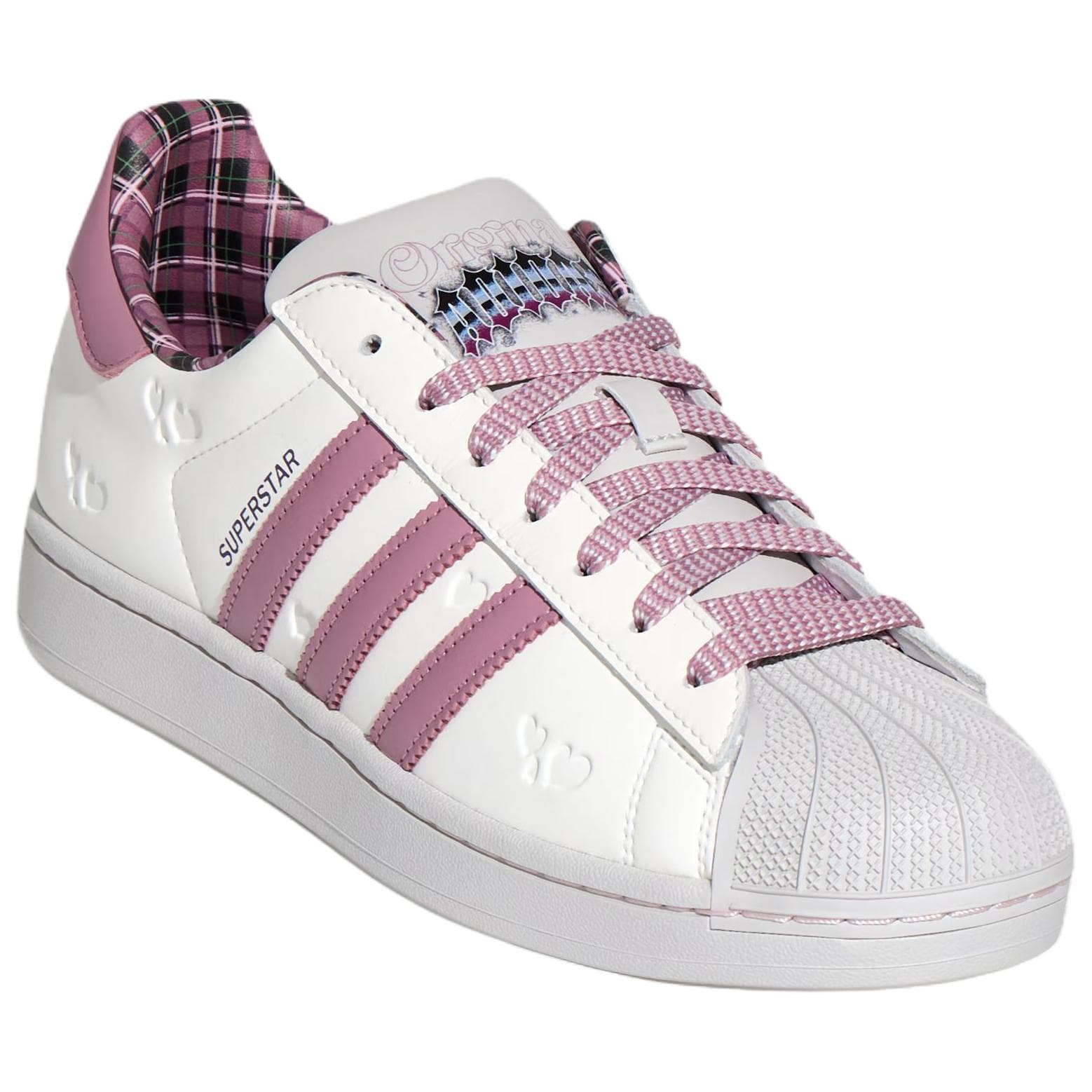 Кроссовки Adidas Originals SUPERSTAR 2 Лоу-топы Скейтборд Обувь Унисекс Белый фиолетовый - изображение 3